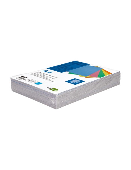 Tapa encuadernacion liderpapel carton a4 0,9mm azul fluor paquete de 50 unidades