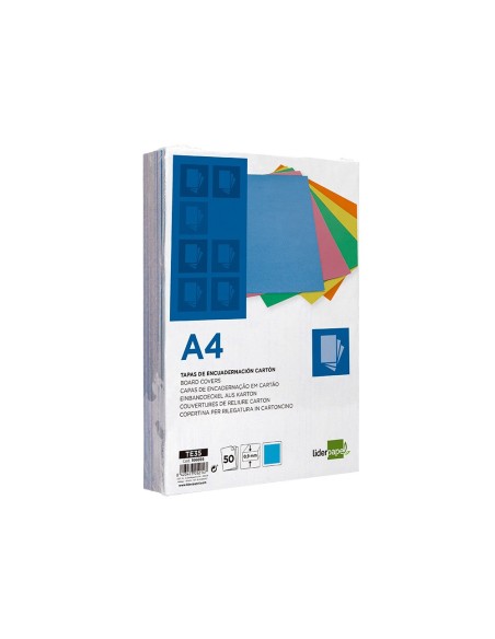 Tapa encuadernacion liderpapel carton a4 0,9mm...