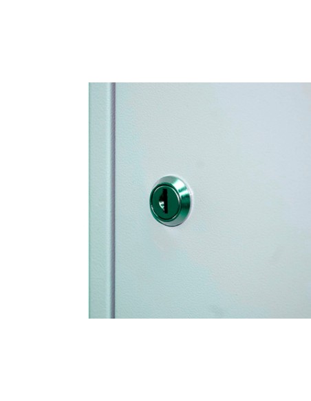 Taquilla metalica simonlocker 2 puertas con cerradura respiradero y etiquetero gris/gris 1800x500x300 mm