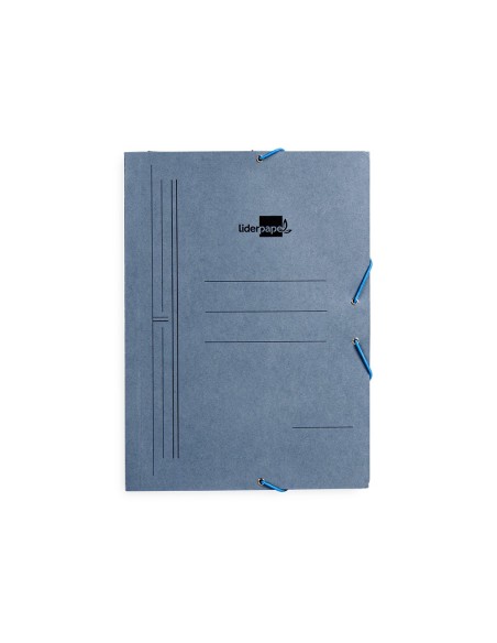 Carpeta liderpapel gomas folio 3 solapas carton...