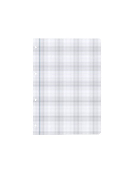Recambio liderpapel a4 100 hojas 100g/m2 cuadro 3mm con margen 4 taladros