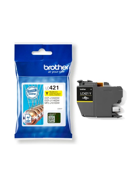 Ink-jet brother lc421y dcp-j1050dw / dcp-j1140dw / mfc-j10 amarillo 200 paginas