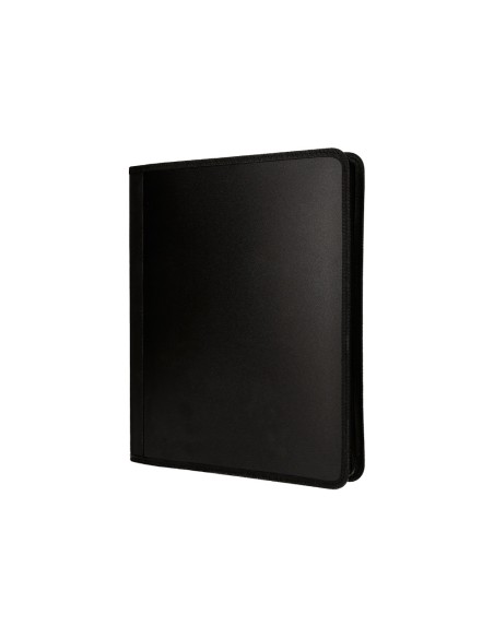 Carpeta liderpapel 4 anillas 25 mm polipropileno cierre cremallera 4 bolsillos interiores con ribete color