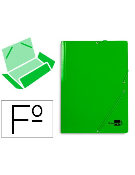 Carpeta liderpapel gomas folio 3 solapas carton...