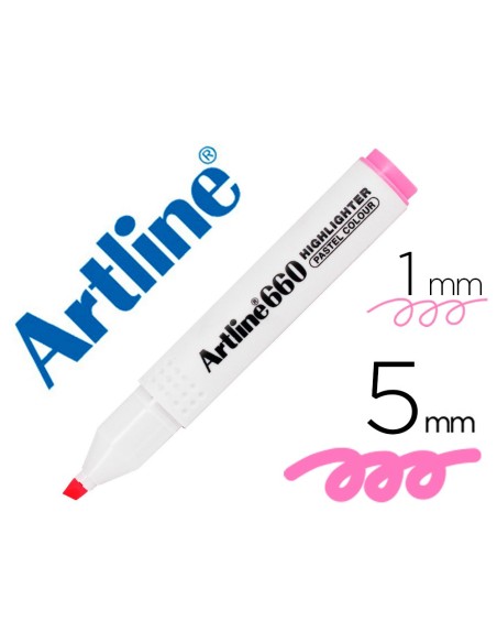 Rotulador artline fluorescente ek-660 rosa...
