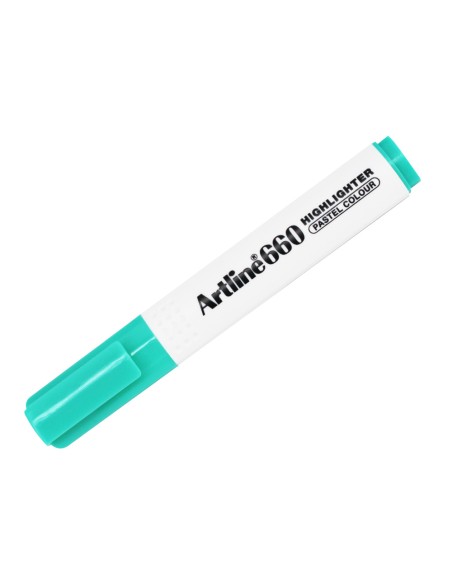 Rotulador artline fluorescente ek-660 verde pastel punta biselada