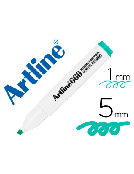 Rotulador artline fluorescente ek-660 verde...
