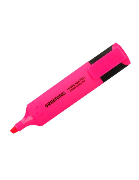 Rotulador greening fluorescente punta biselada rosa
