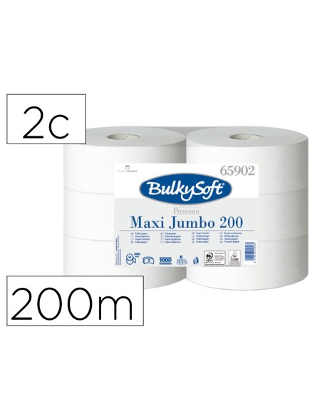 Papel higienico ofyhostel bulkysoft liso 2...