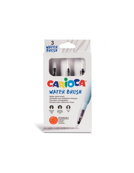 Pincel carioca recargable agua redondo caja de...