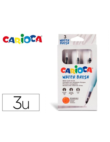 Pincel carioca recargable agua redondo caja de...