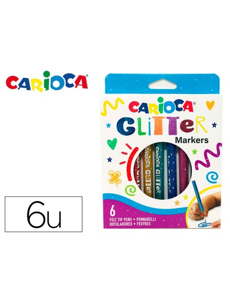 Rotulador carioca glitter purpurina punta 1 mm...