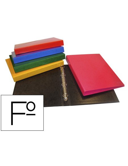Carpeta de 4 anillas 40 mm saro carton forrado...