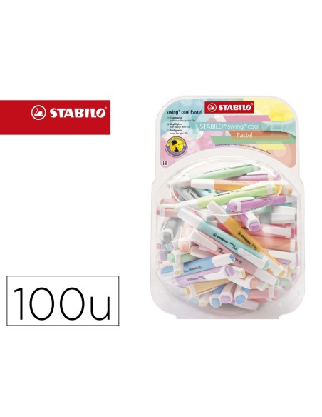 Rotulador stabilo fluorescente fino swing cool...