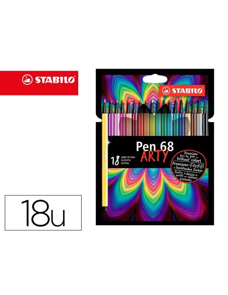 Rotulador stabilo acuarelable pen 68 estuche...