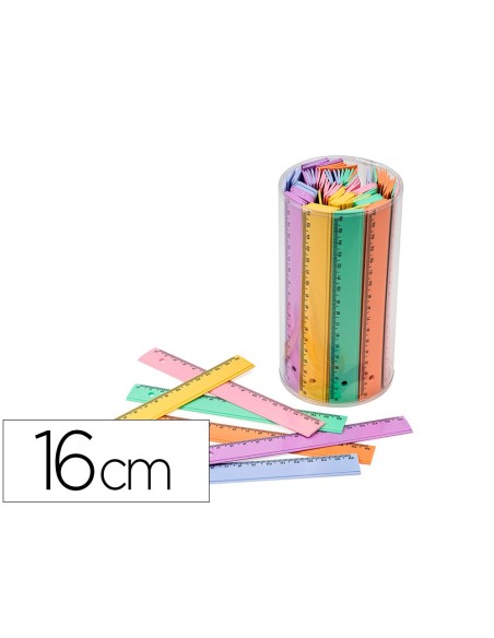 Regla faibo plastico 16 cm bote de 100 unidades...