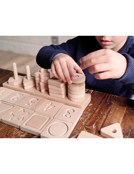 Juego didactico andreutoys formas geometricas sensoriales madera