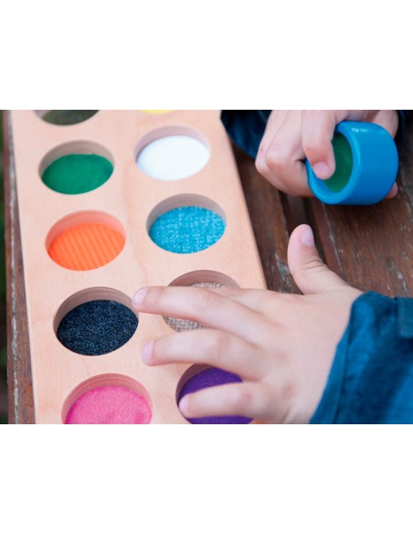 Juego didactico andreutoys cubos tactiles 10 texturas