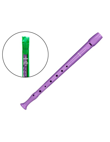 Flauta hohner 9508 color lavanda funda verde y...