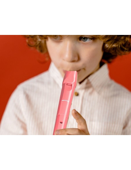 Flauta hohner 9508 color coral funda verde y transparente