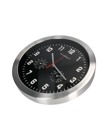 Reloj q-connect de pared metalico redondo 35,5...