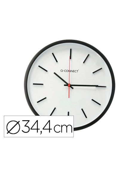 Reloj q-connect de pared de plastico redondo...