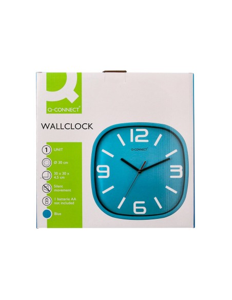 Reloj q-connect de pared de plastico redondo 30...