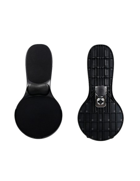 Reposabrazos ergonomico q-connect con alfombrilla de raton y apoyo de muñeca color negro 220x140x480 mm