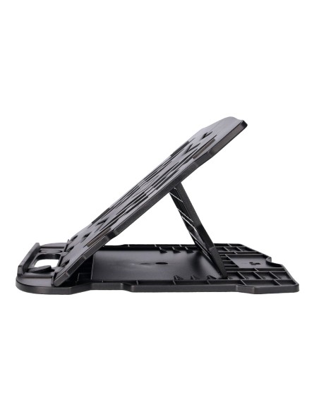 Soporte q-connect para portatil hasta 17\" ajustable 7 angulos diferentes color negro 260x280x60 mm
