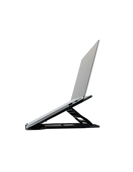 Soporte q-connect para portatil hasta 17\" ajustable 7 angulos diferentes color negro 260x280x60 mm