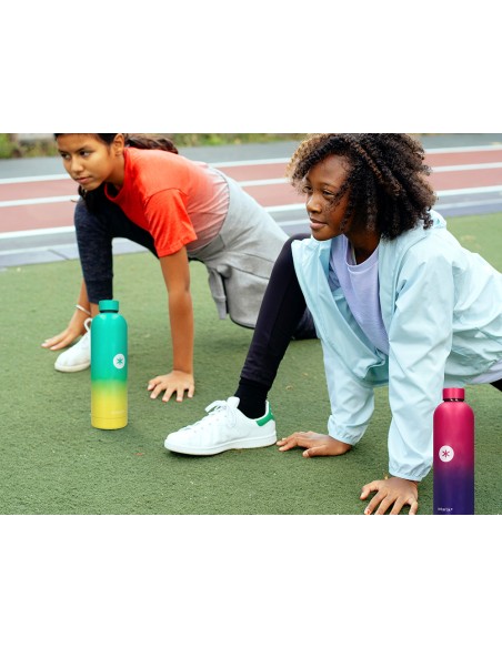 Botella portaliquidos antartik isotermica acero inoxidable libre de bpa colourful amarillo/verde 750 ml