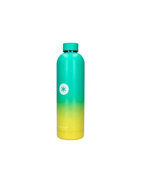Botella portaliquidos antartik isotermica acero inoxidable libre de bpa colourful amarillo/verde 750 ml