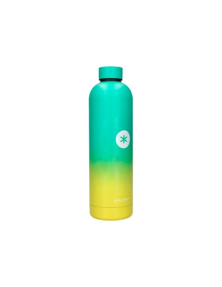 Botella portaliquidos antartik isotermica acero inoxidable libre de bpa colourful amarillo/verde 750 ml