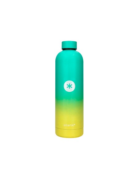 Botella portaliquidos antartik isotermica acero inoxidable libre de bpa colourful amarillo/verde 750 ml