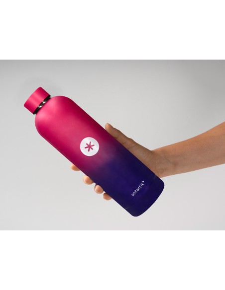 Botella portaliquidos antartik isotermica acero inoxidable libre de bpa colourful lila/rosa 750 ml