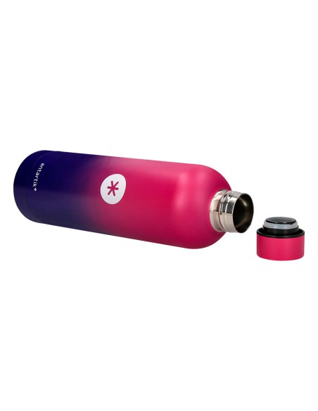 Botella portaliquidos antartik isotermica acero inoxidable libre de bpa colourful lila/rosa 750 ml