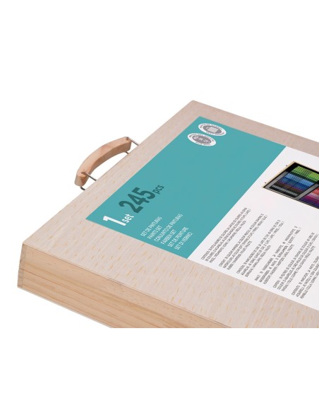 Estuche de pintura liderpapel madera 245 piezas...