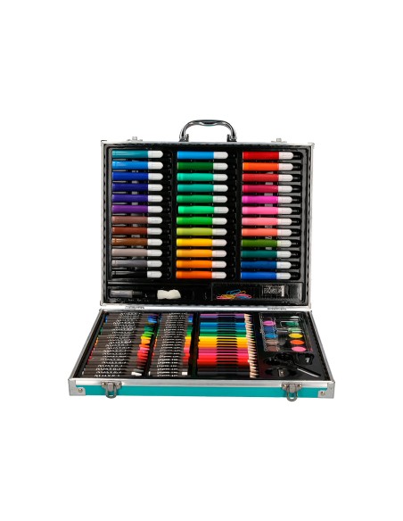 Estuche de pintura liderpapel aluminio 150 piezas maletin 37,8x29,7x4,6 cm