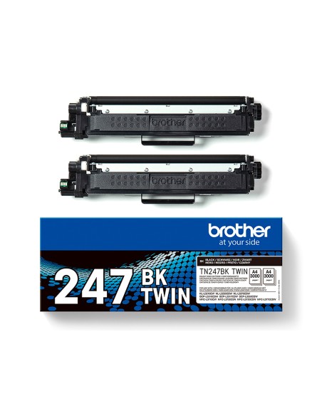 Toner brother tn247bk dcp-l3510cdw / hl-l3270cdw / mfc-l3710cw negro 3000 paginas pack 2 unidades