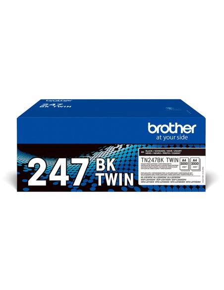 Toner brother tn247bk dcp-l3510cdw / hl-l3270cdw / mfc-l3710cw negro 3000 paginas pack 2 unidades