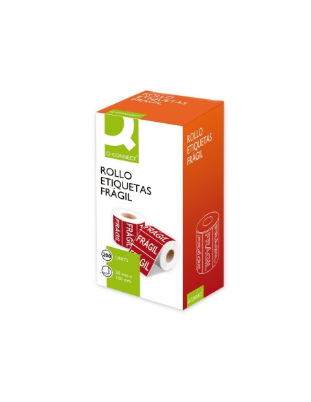Etiqueta q-connect fragil 50x100 mm rollo de...