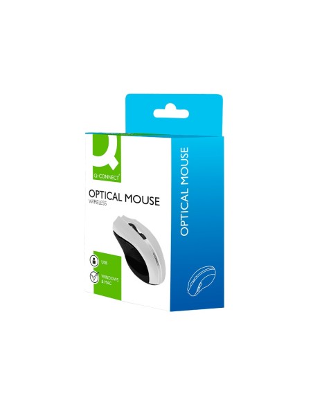 Raton q-connect optico inalambrico 1000 dpi...