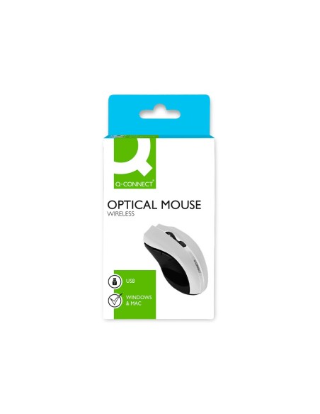 Raton q-connect optico inalambrico 1000 dpi...