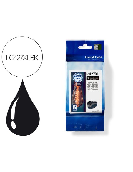 Ink-jet brother lc427xlbk mfcj5955dw / 6955dw negro alta capacidad 6000 paginas