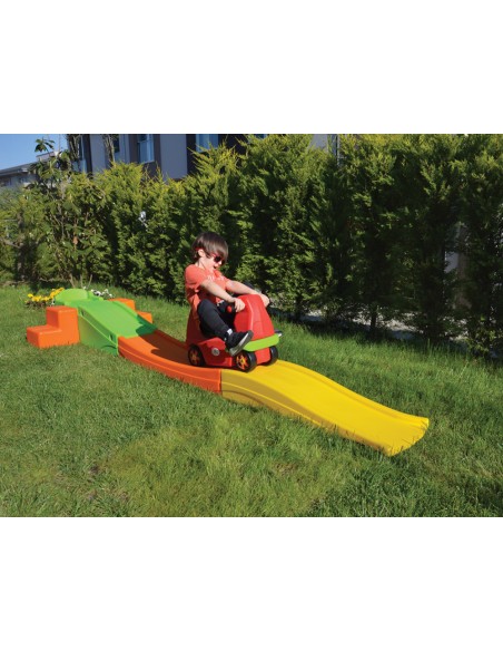 Montaña rusa sumo didactic 3 pistas colores surtidos + coche con ruedas 310x33x37 cm
