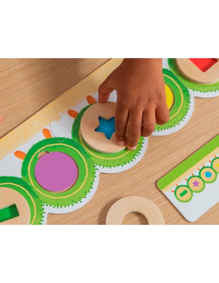 Juego goula didactico la oruga oli formas y colores