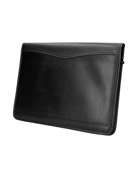 Carpeta portafolios cremallera con bolsa para movil y tarjetero color negro 260x355 mm