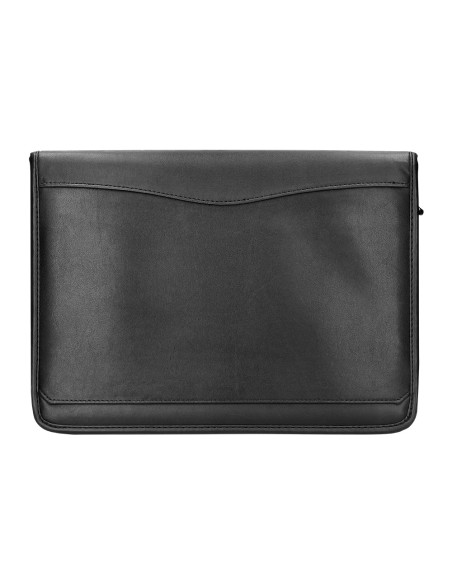 Carpeta portafolios cremallera con bolsa para movil y tarjetero color negro 260x355 mm