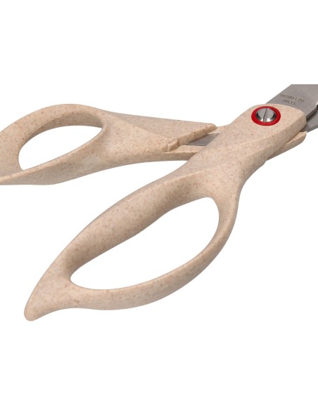 Tijera oficina liderpapel acero inoxidable mango eco material 8\" 21,5 cm en blister