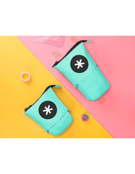 Bolso escolar portatodo antartik cubilete color menta 190x60x80 mm
